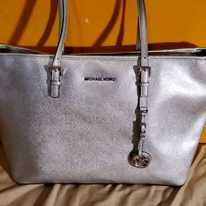 Silver Michael Kors bag